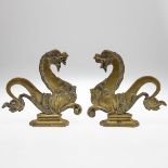 Paar Drachenfiguren 19. Jahrhunderts