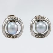Paar Ohrclips mit Perle