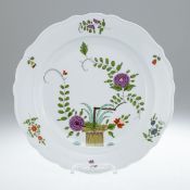 Große Schale Garbenmuster, bunt. Meissen 1850-1924.