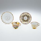 2 Biedermeier Tassen. Meissen, um 1820.