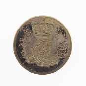 Knopf in Gestalt einer Münze, Deutschland, 19. Jahrhundert