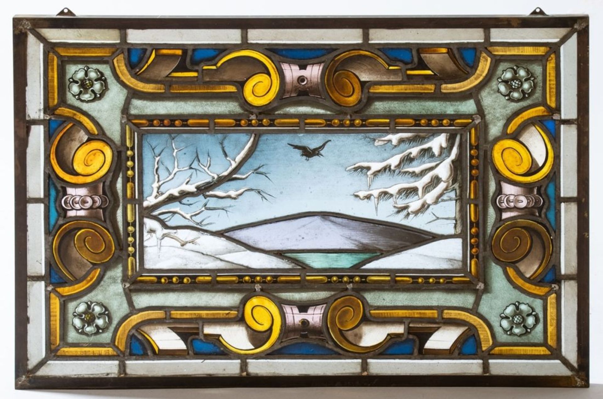 Vier Bleiglasfenster, Deutschland, um 1890, Die vier Jahreszeiten - Image 5 of 5