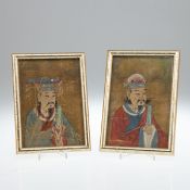 Zwei daoistische Malereien, China, Qing Dynastie