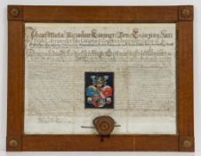 Wappenbrief Johann Martin Maximilian Einzinger von Einzing