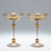 Paar Champagnerschalen sog. Schaumweinschalen. Um 1900.