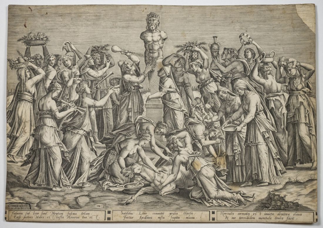 Pieter van der Heyden (1530-1572), Opferung für Priapus, Kupferstich - Bild 2 aus 2