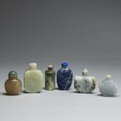 Konvolut 6 Snuffbottles, China