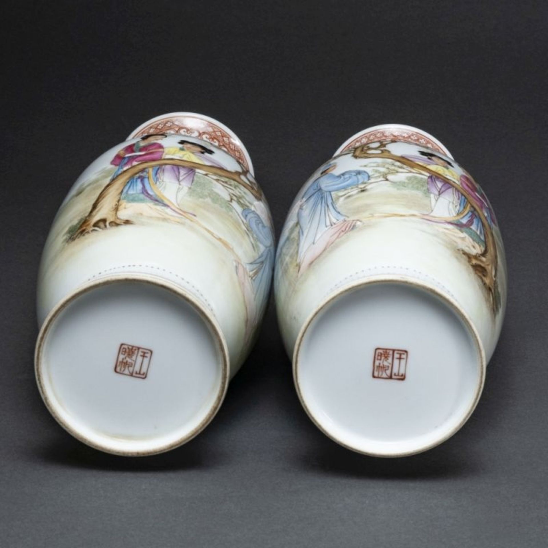 Paar Balustervasen, China, 1970er Jahre - Bild 3 aus 3