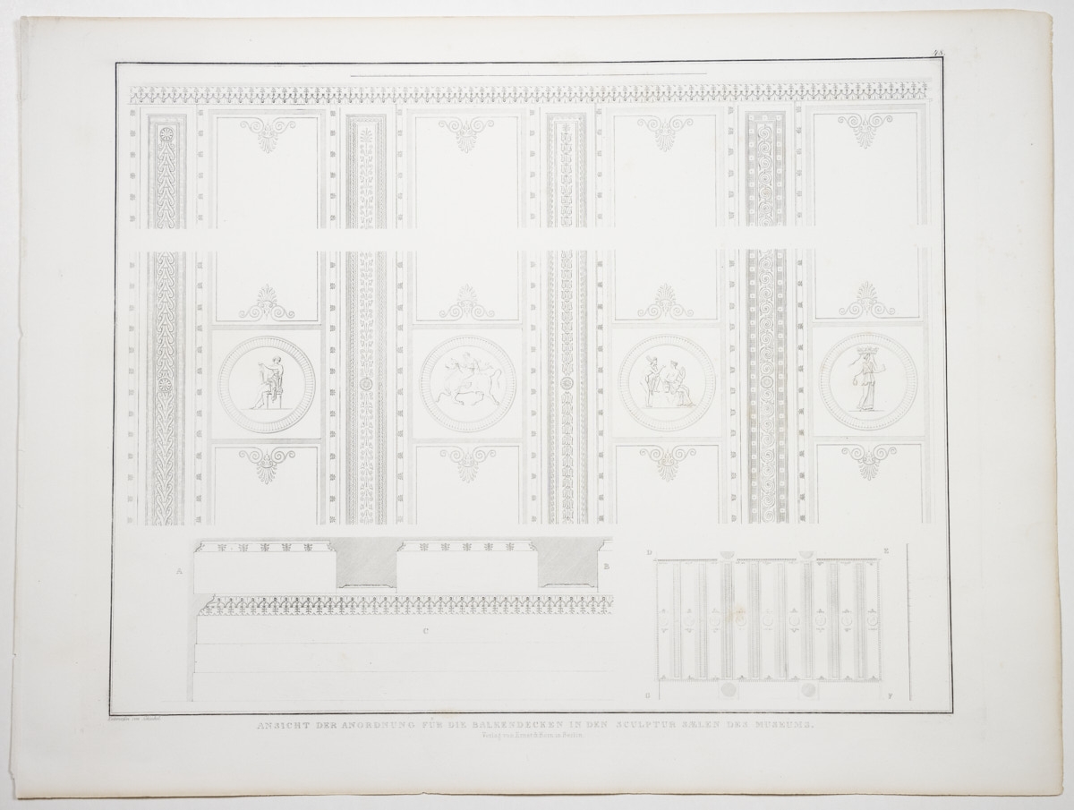 Karl Friedrich Schinkel (1781-1841), Drei Kupferstiche (Entwürfe) - Bild 3 aus 4