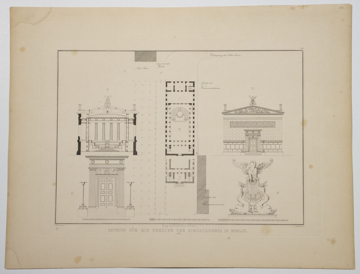 Karl Friedrich Schinkel (1781-1841), Drei Kupferstiche - Bild 2 aus 4