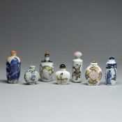 Konvolut 7 Snuffbottles, China