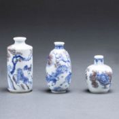 Drei kleine Vasen, China, 19. / 20. Jahrhundert