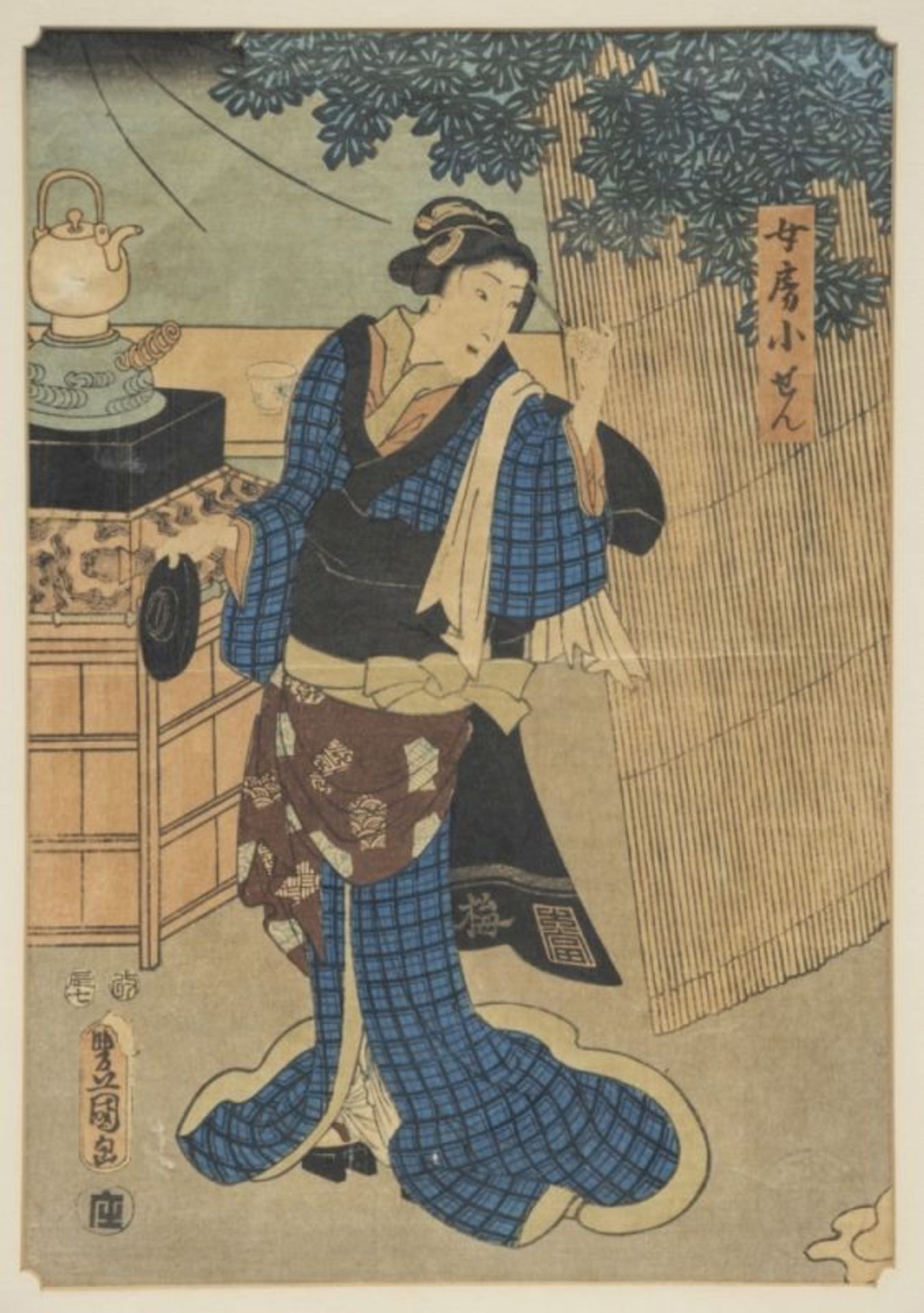 Utagawa Kunisada (1786-1865), Dame, Farbholzschnitt