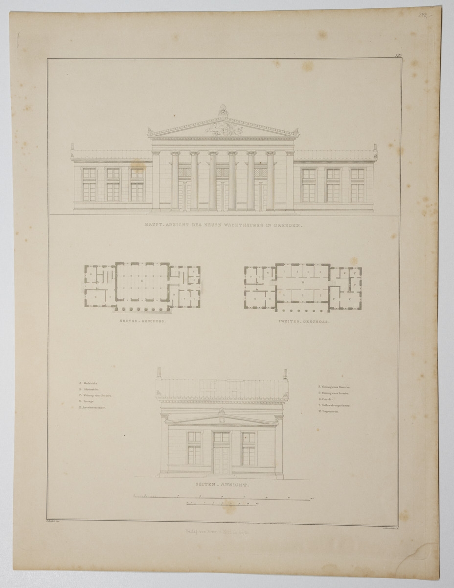 Karl Friedrich Schinkel (1781-1841), Drei Kupferstiche - Bild 3 aus 4