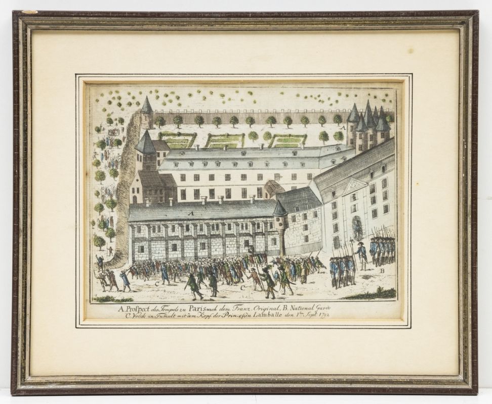 Radierer um 1800, Frankreich, Prospect des Tempels zu Paris - Bild 2 aus 2