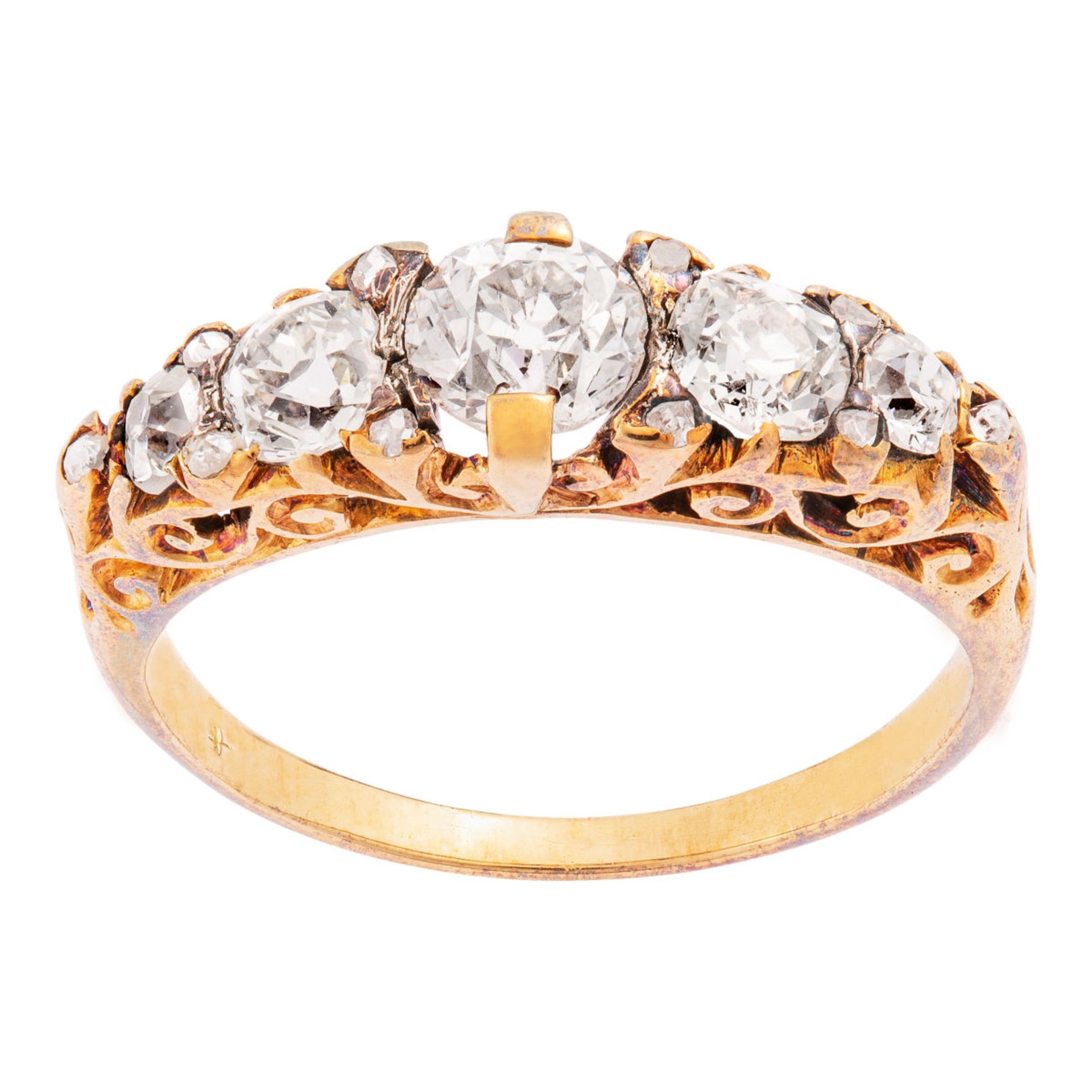 Victorian rivière ring with diamonds