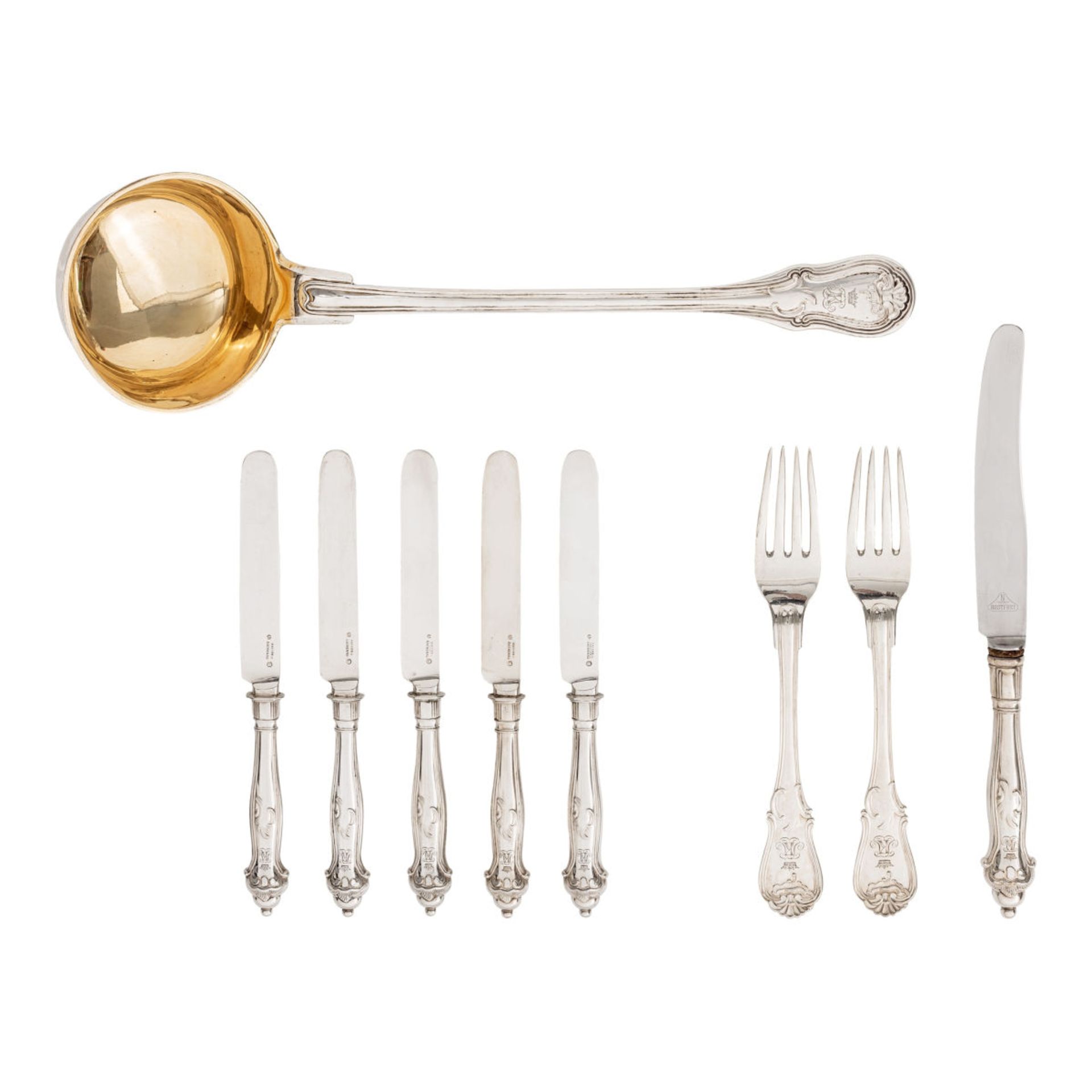 Berlin starter cutlery with crowned monogram - Image 2 of 2