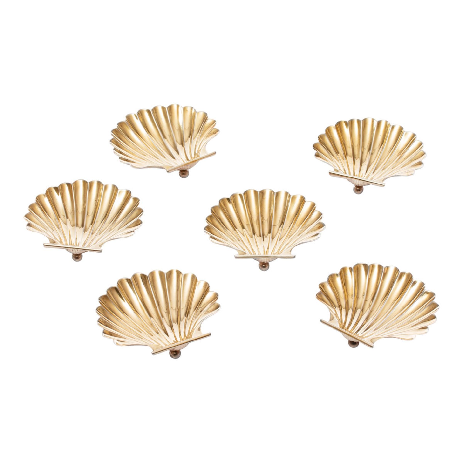 Cartier set of six shell dishes - Image 3 of 6