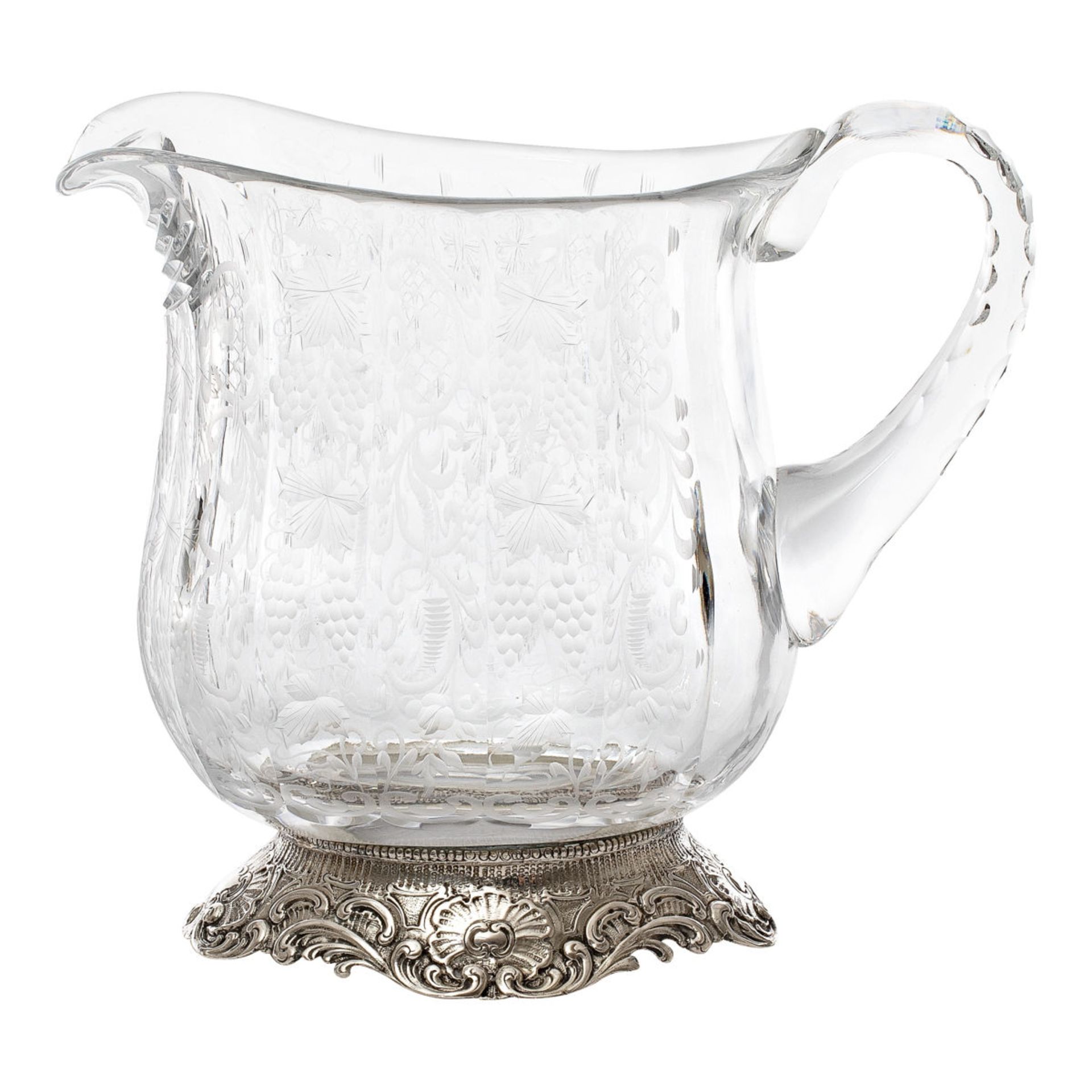 Pitcher with wine decoration