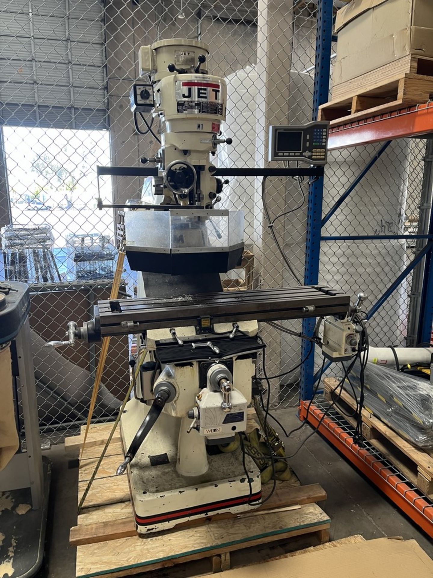 Jet JTM-1 Milling Machine, 9 x 42 inch Table, 16 Spindle Speeds, 2HP, 23" x 12" Table Travels