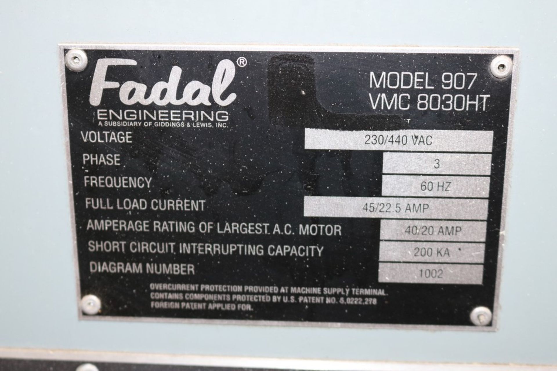 1998 Fadal 8030 CNC Vertical Machining Center Calmotion 527F Control 30 ATC, 10,000 RPM, Fully - Image 17 of 21