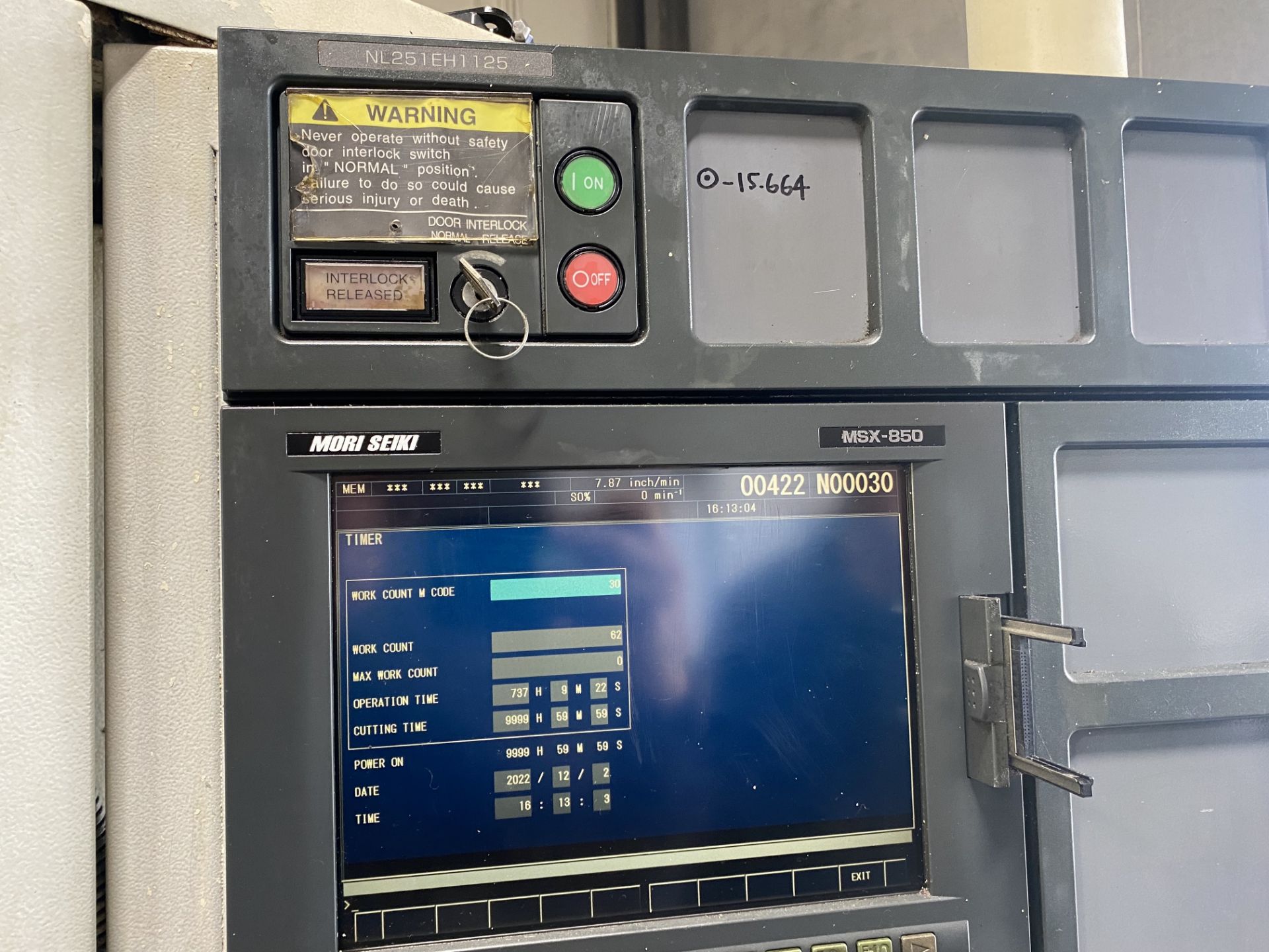 2005 Mori Seiki NL2500/700 CNC Lathe, 10" Chuck, 36.4" Max Swing, 14" Max Turning Diameter - Image 7 of 8