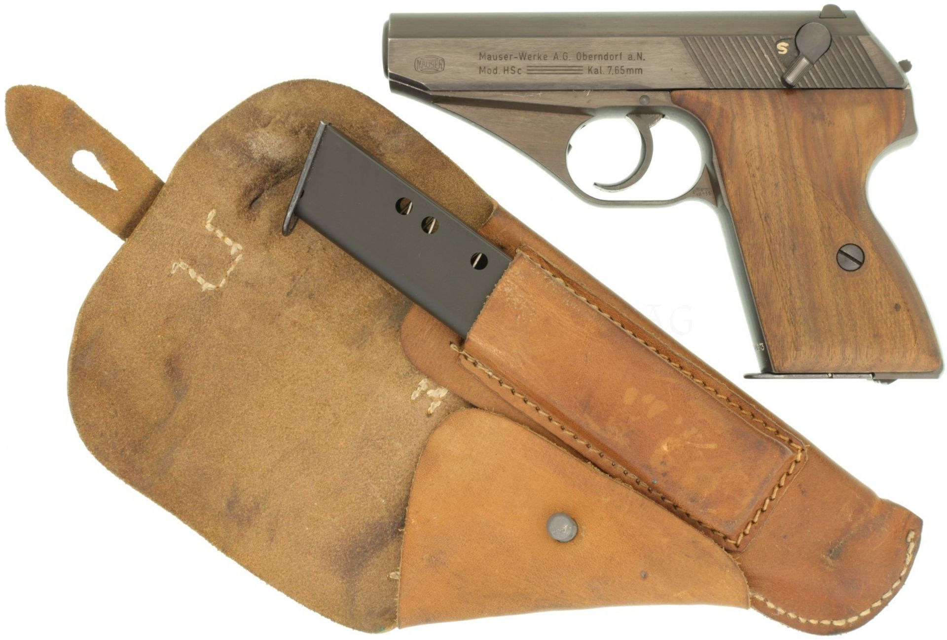 Pistole Mauser HSc, WaA 135, Kal. 7.65mmBr