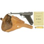 Pistole, Parabellum Mod. 06/29, hergestellt bei der WF Bern, Kal. 7.65mmP