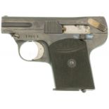 Taschenpistole, ÖWA, hergestellt im Arsenal Wien, Kal. 6.35mm