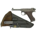 Pistole, Husqvarna m/40, Kal. 9mmP