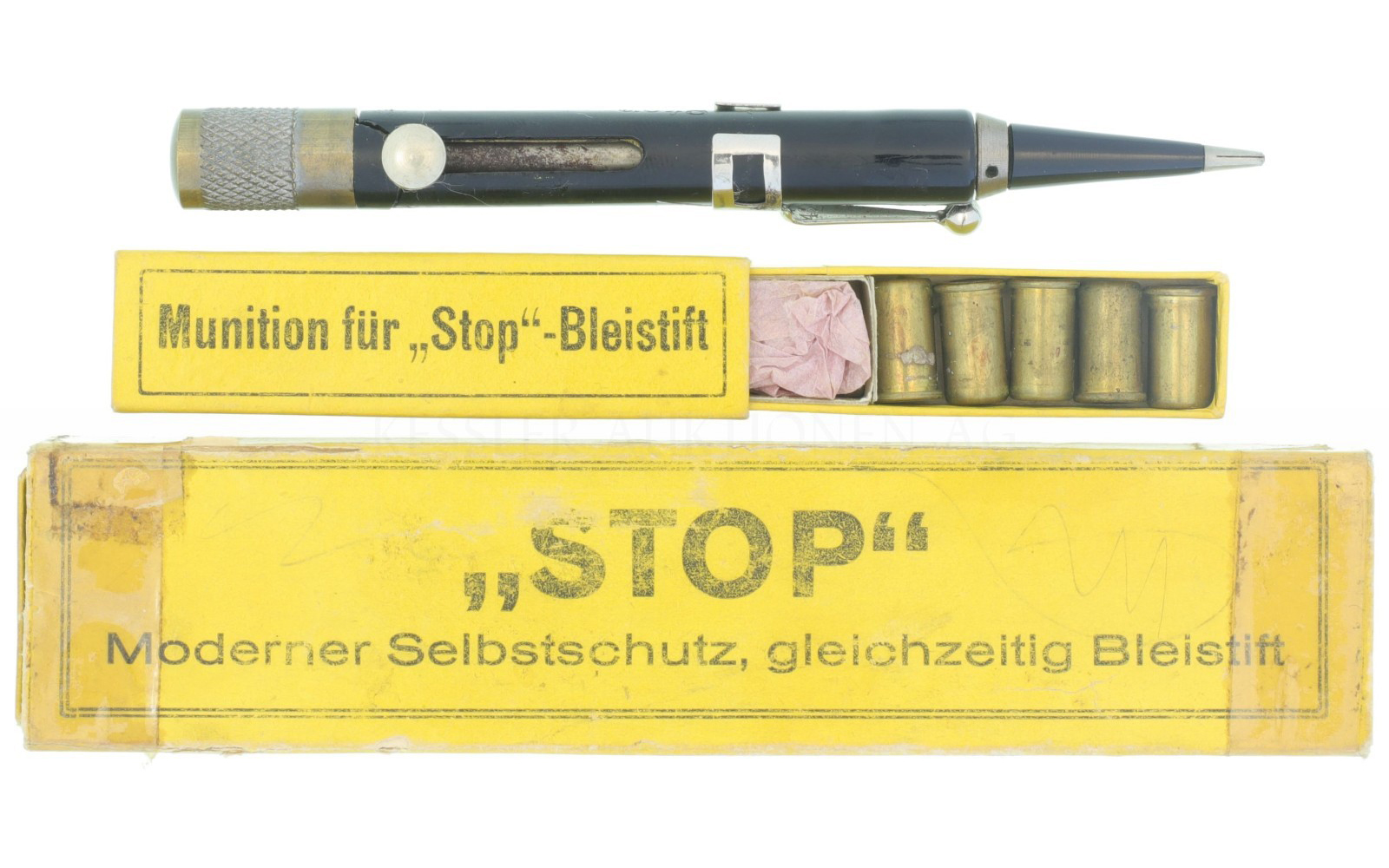 Schiessstift "Stop", W. Lienhard, Kriens, Kal. 320/4mm