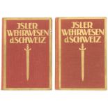 Konvolut von zwei Büchern, Das Wehrwesen der Schweiz