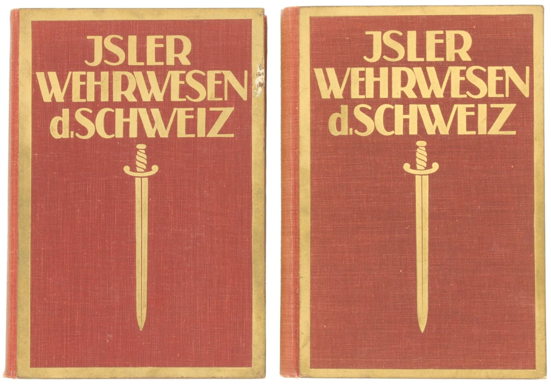 Konvolut von zwei Büchern, Das Wehrwesen der Schweiz