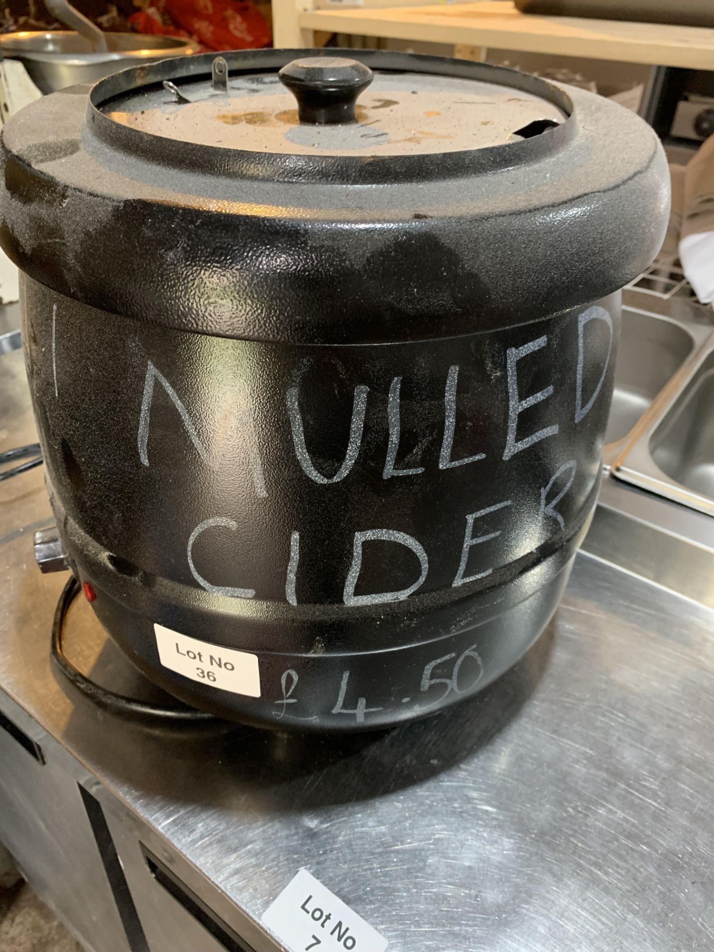 Heated Soup Pot used used for Mulled Cider