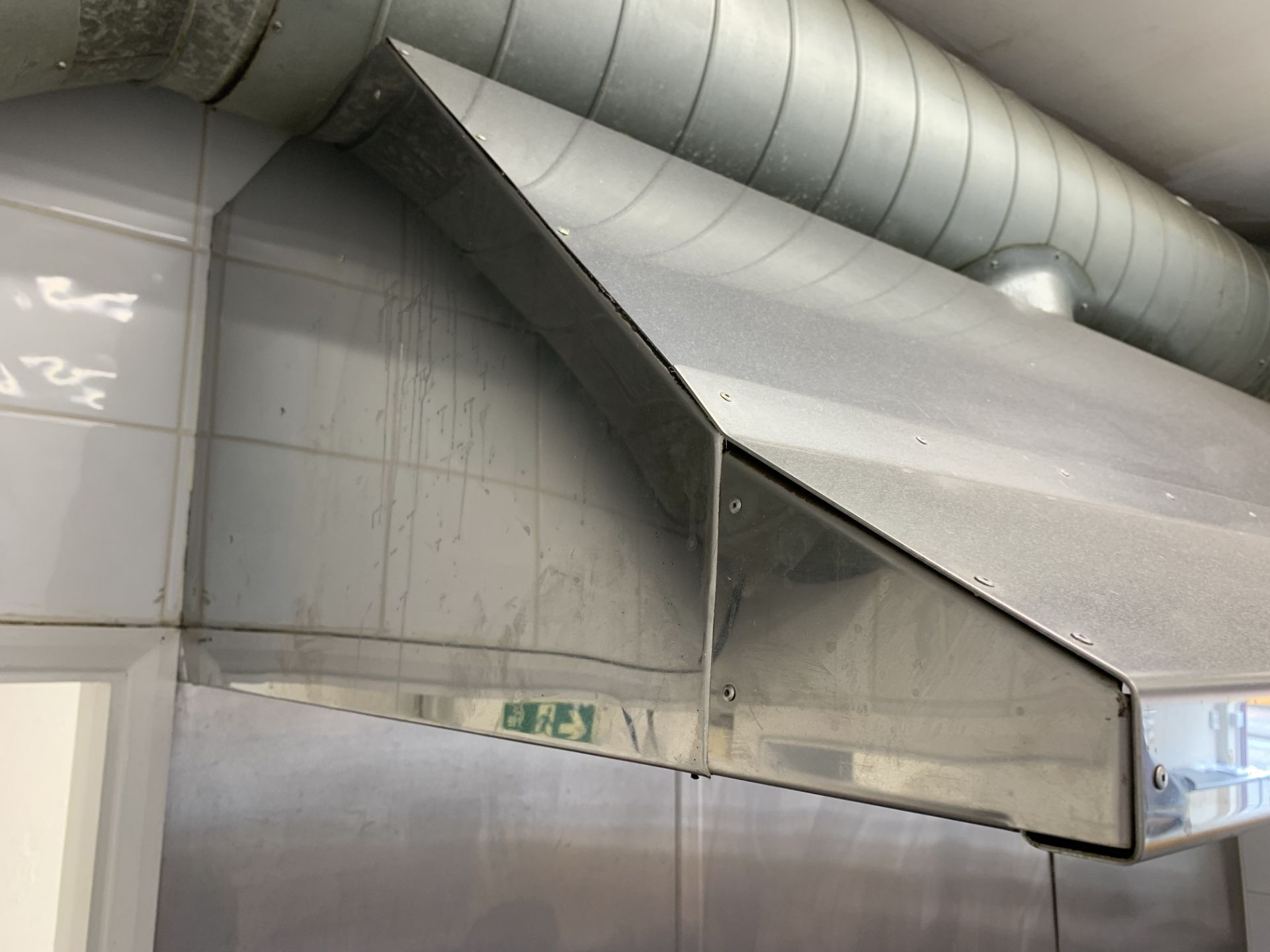 Stainless Steel Extraction Canopy with filters 183cm w x 96cm d x 50cm h - Image 2 of 4