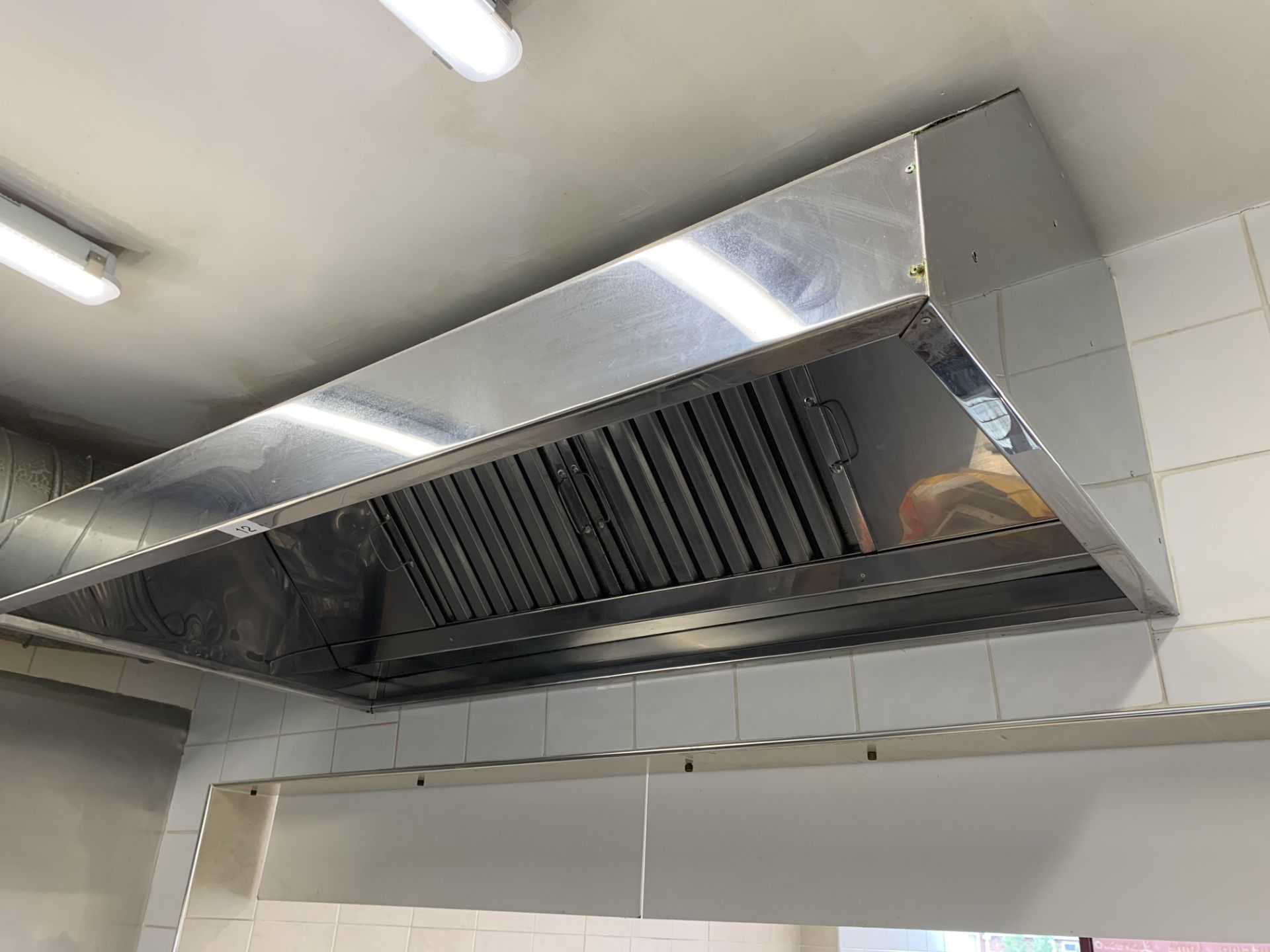 Stainless Steel Extraction Canopy with filters 153cm w x 80cm d x 50cm h - Image 3 of 3