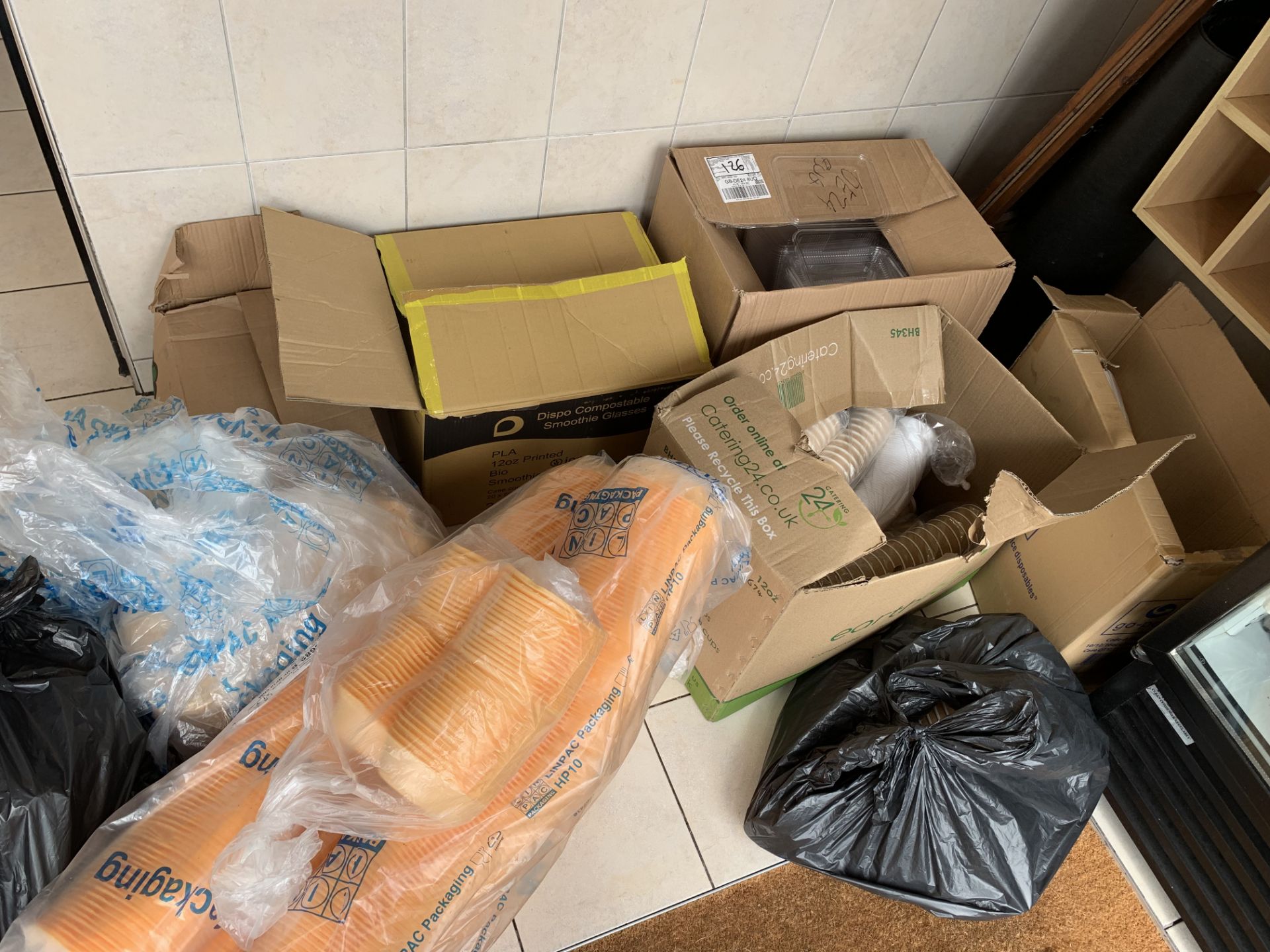 Large quantity of food boxes bags wooden knives and forks etc etc as per photos - Image 2 of 4