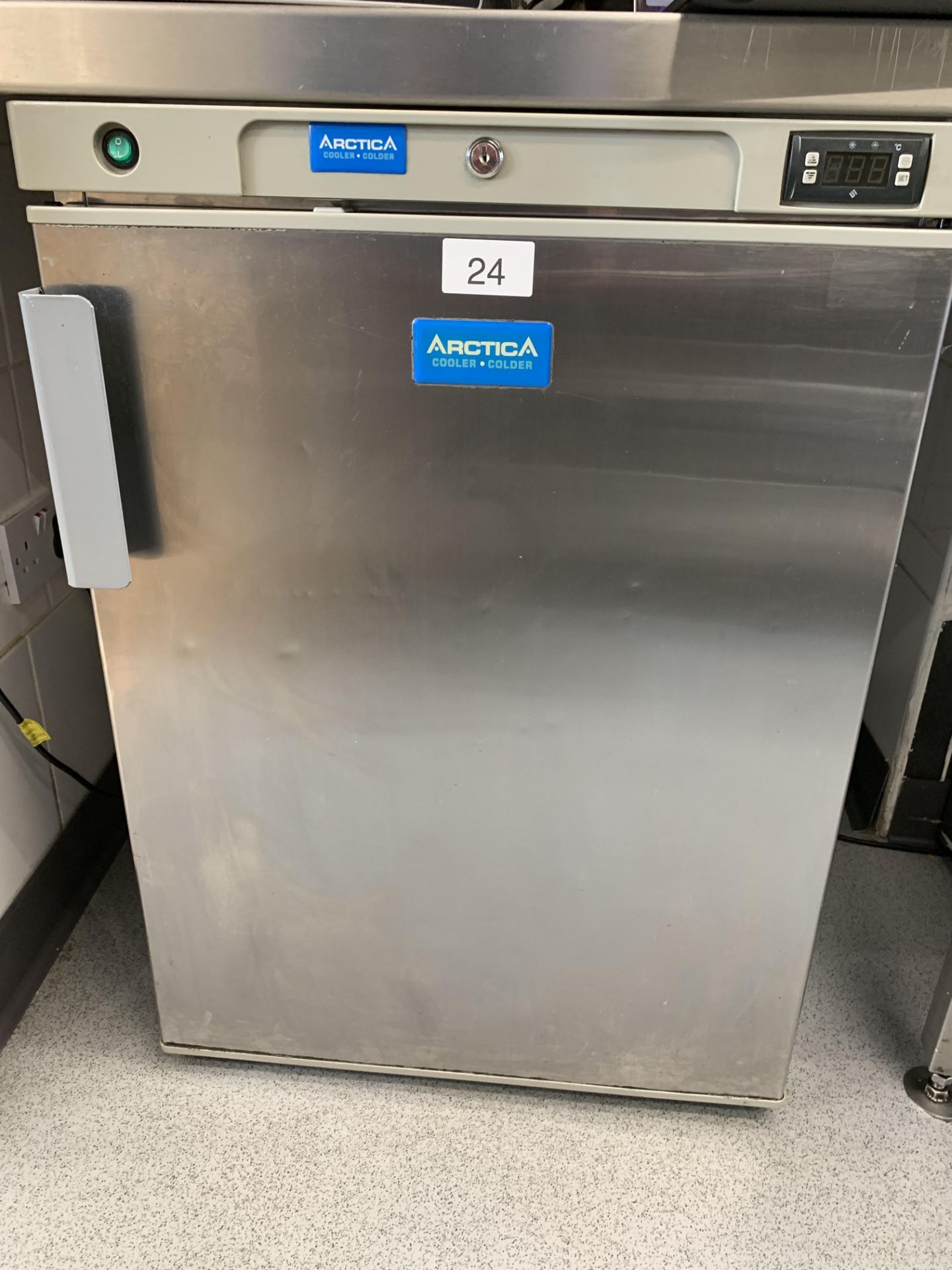 Artica Model HEA701 under counter stainless steel fridge