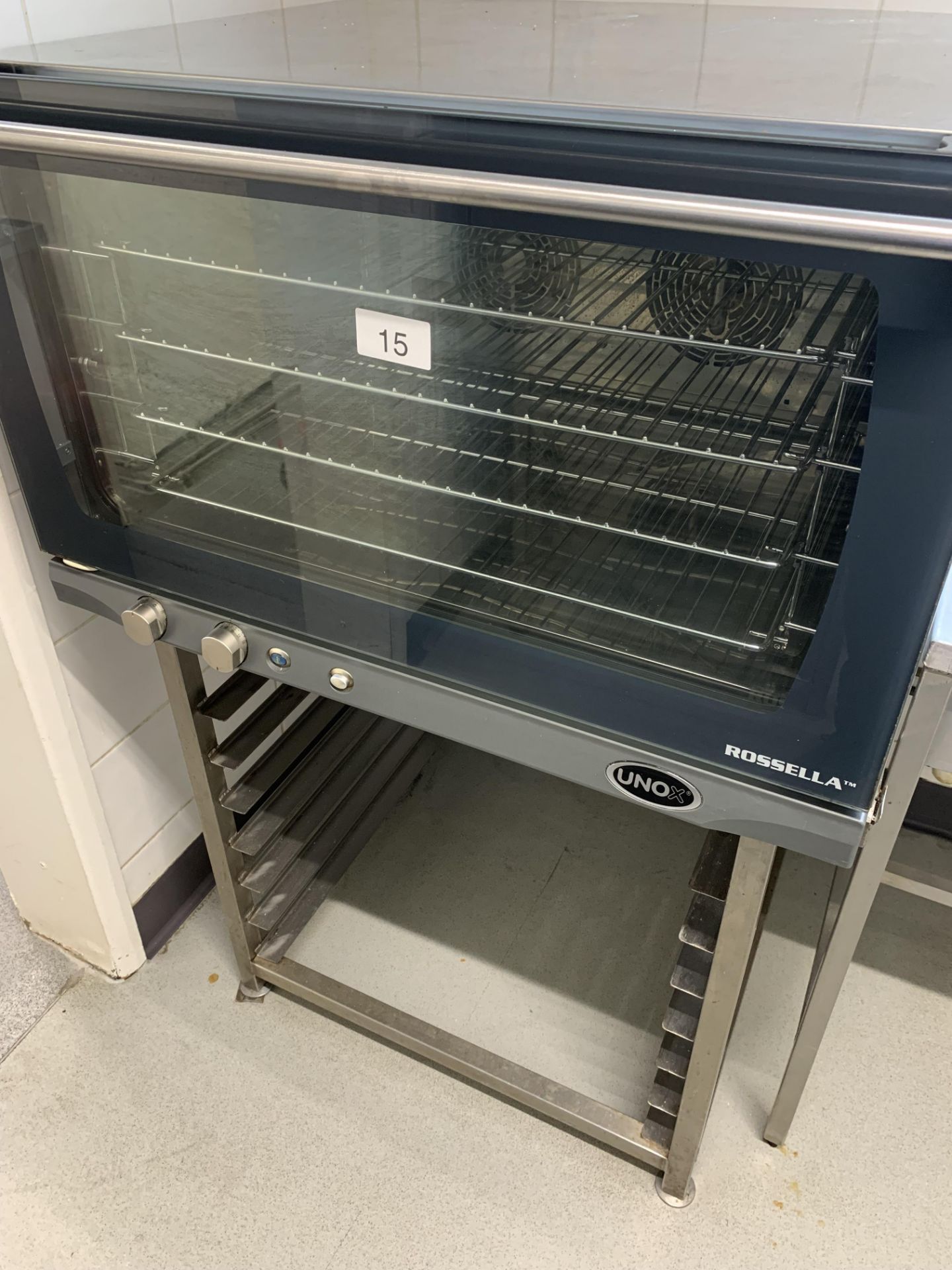 UNOX model XFT193 Rossella Convection Oven on stand