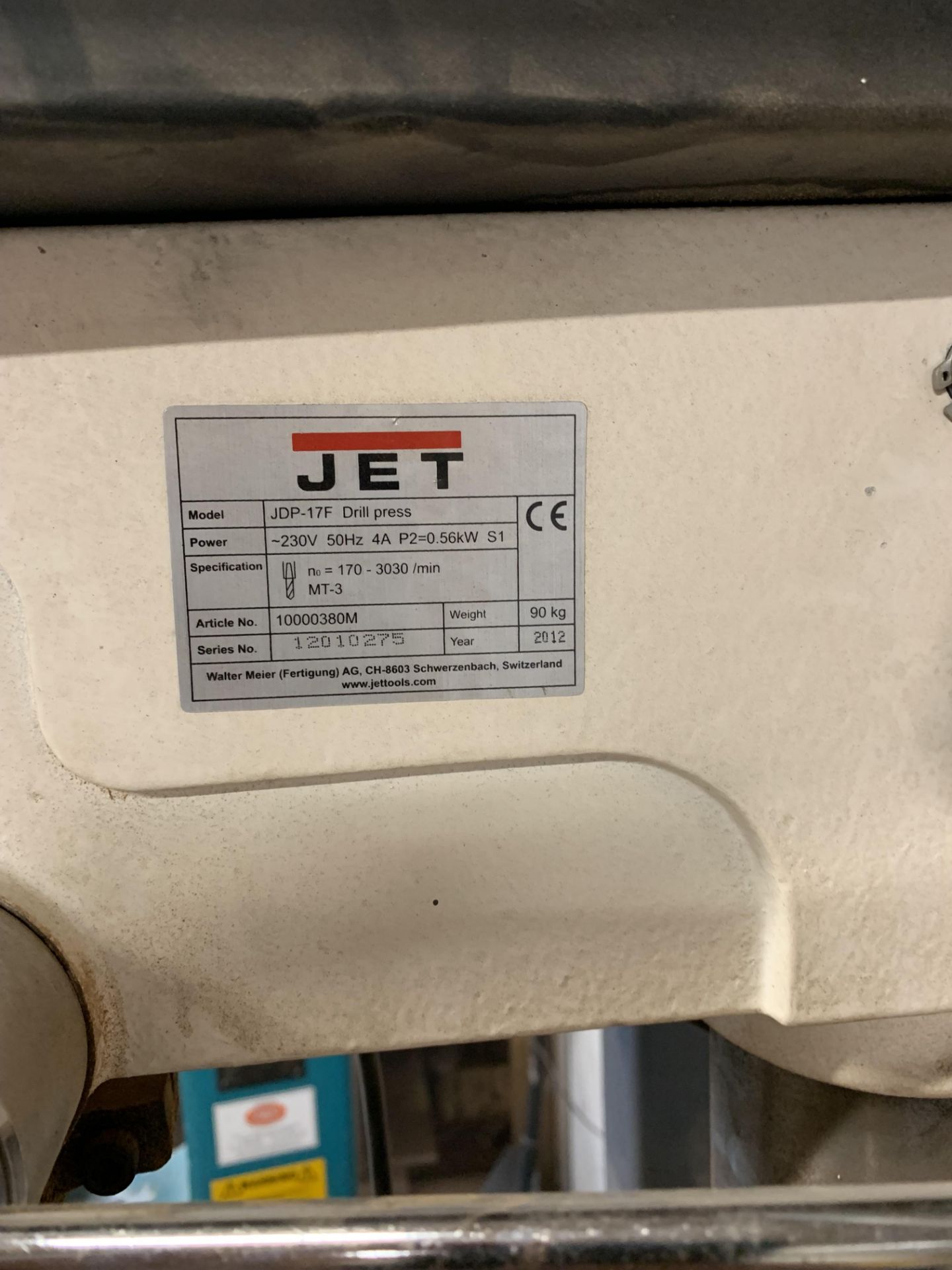 Jet JDP-17F Drill Press 240v - Image 3 of 4