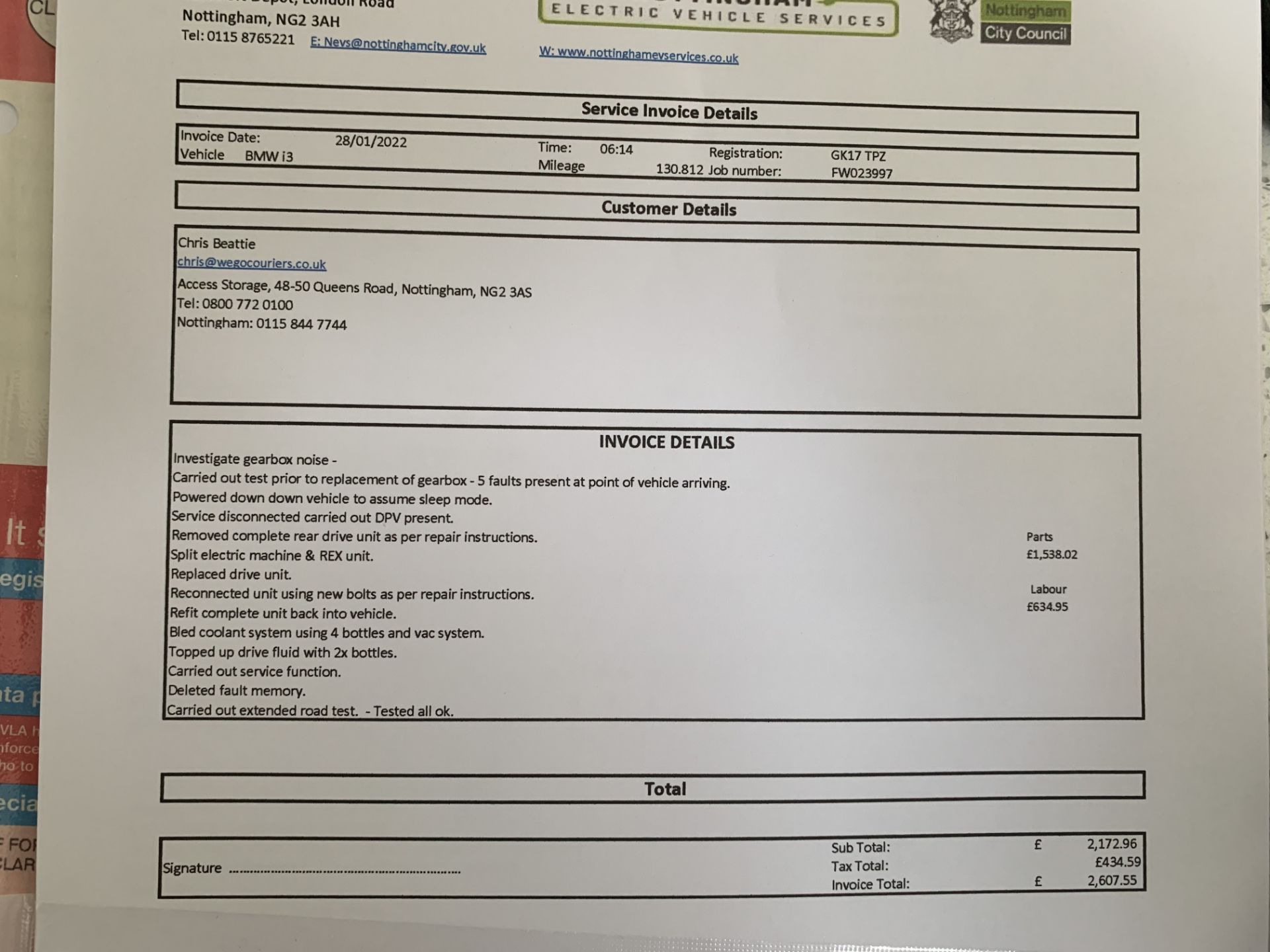 GK17 TPZ BMW i3 Range Extender 647cc hybrid elec - Image 16 of 17