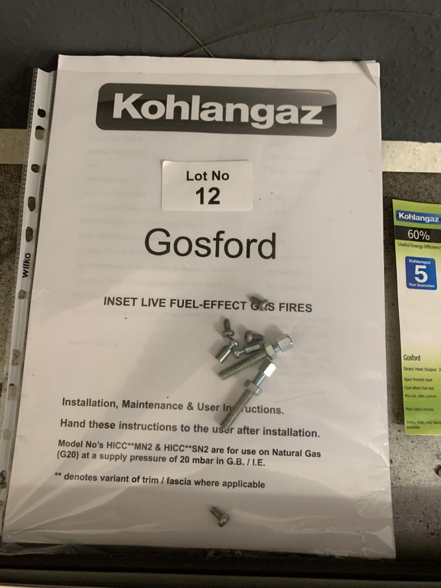 Kohlangaz Gosford gas fire - Image 2 of 2