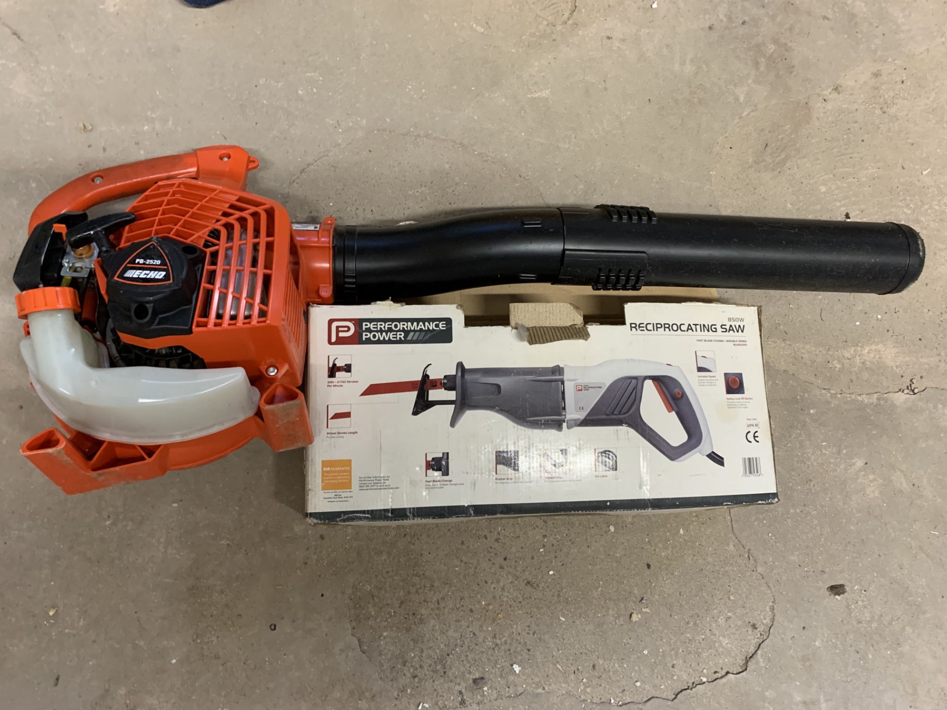 Performance Reciprocating Saw and Echo PB2520 petrol Blower