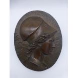 Bronzerelief der Athena