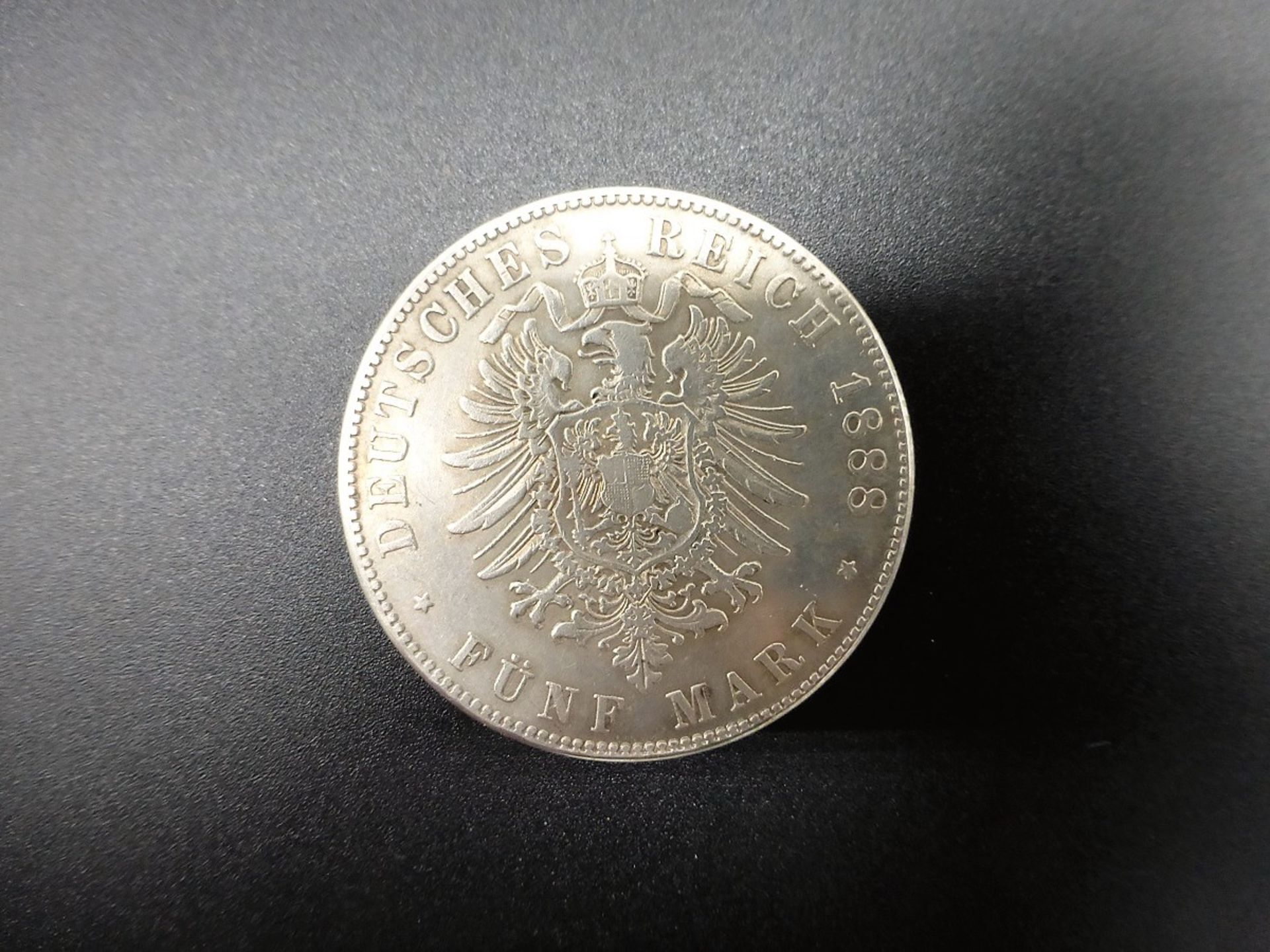 Kaiserreich Hessen 5 Mark 1888 - Bild 2 aus 2