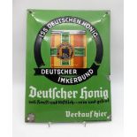 Emailleschild "Deutscher Honig"