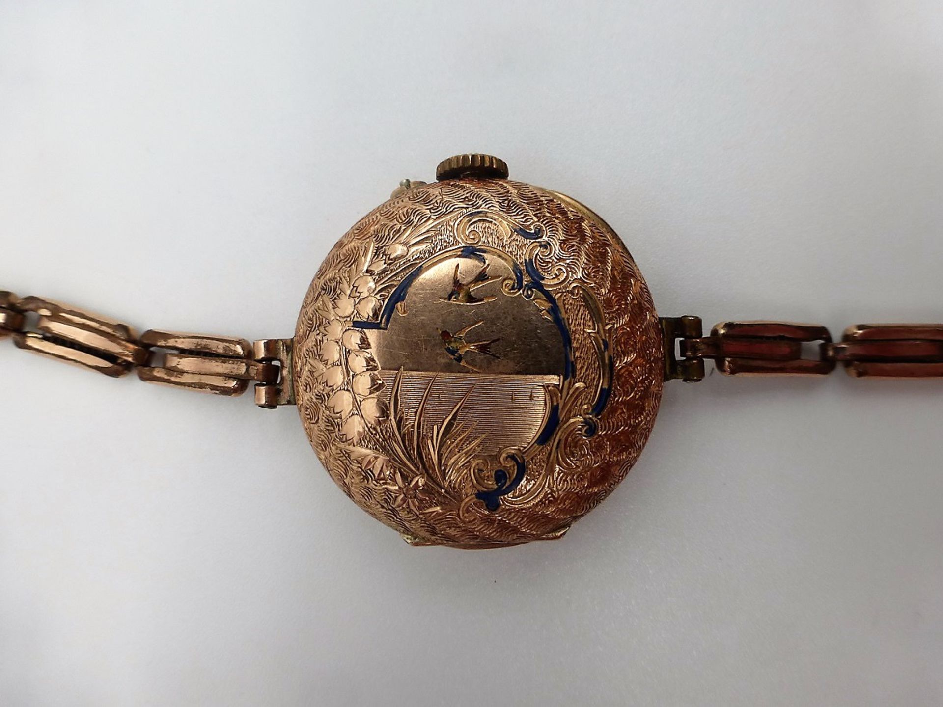 Armbanduhr um 1900 / Gelbgold 585 - Image 3 of 3