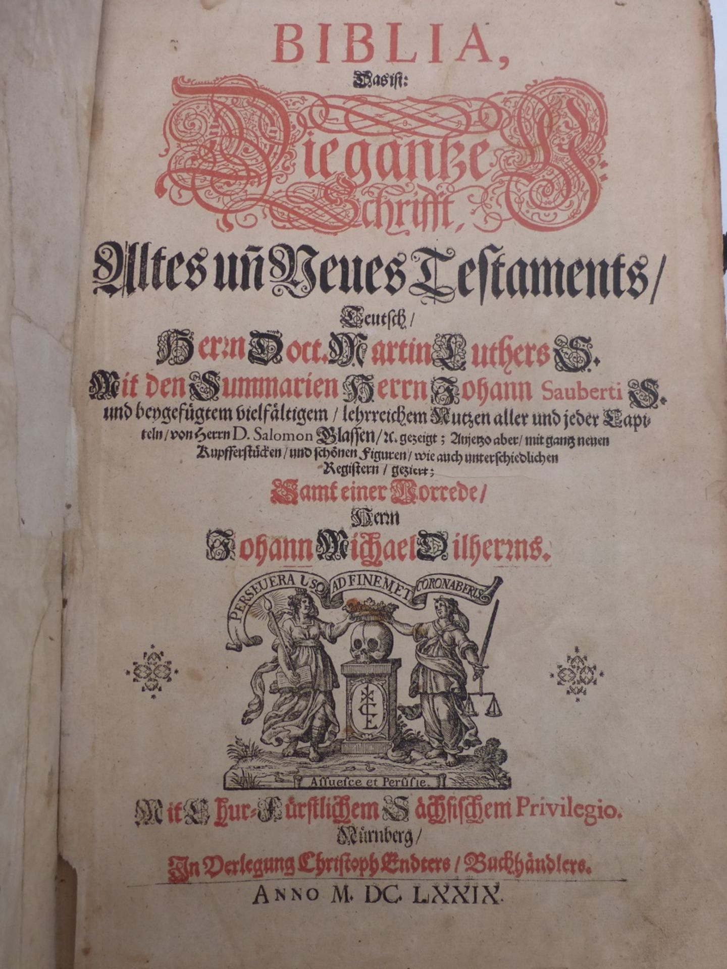 Endter Bibel / Nürnberg 1679 - Bild 3 aus 3