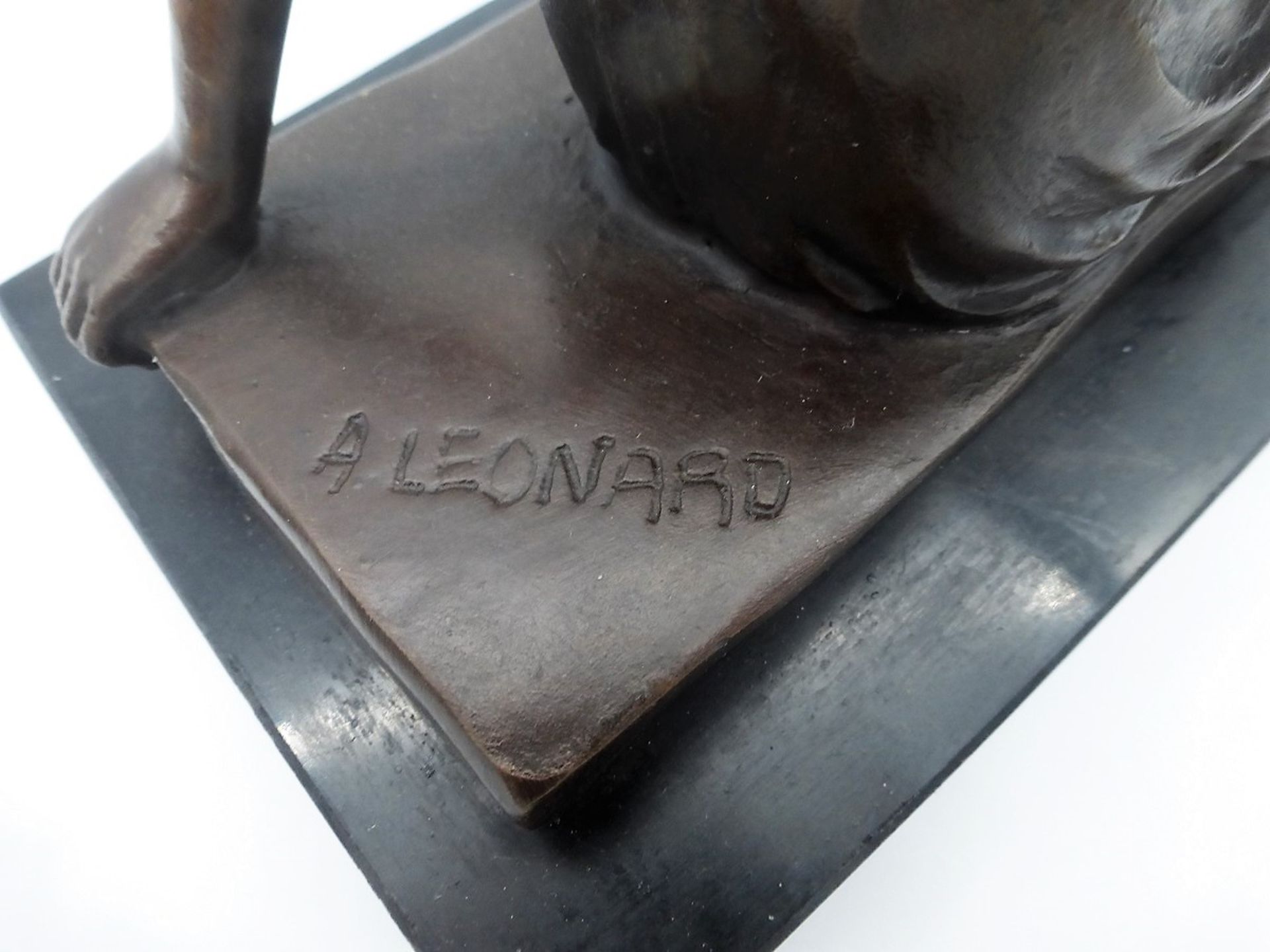 Bronzeskulptur A. Leonard - Bild 3 aus 3