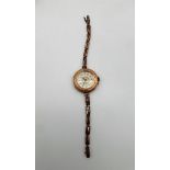 Armbanduhr um 1900 / Gelbgold 585